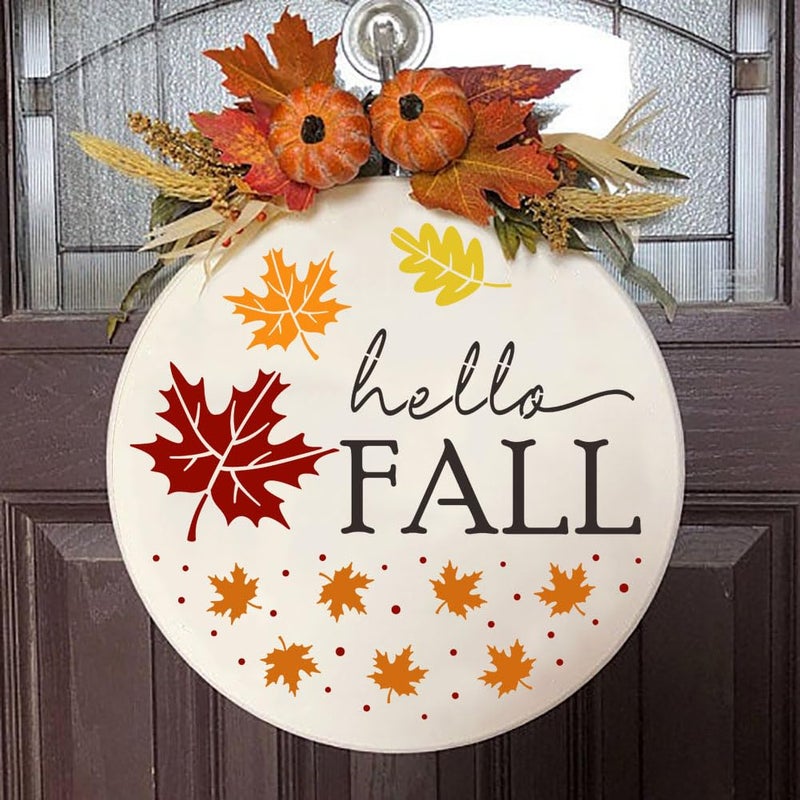zosylley Fall Stencils for Painting on Wood 12    Happy Thanksgiving Stencil Hello Pumpkin Autumn Stencils for Painting on Porch Wall Fabric Wreath - Image 3